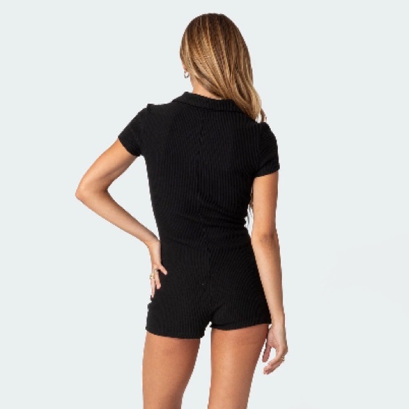 🟡 Edikted Lucia Ribbed Romper - Picture 2 of 5